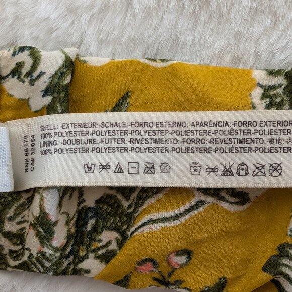 Free People Devon Golden Yellow Floral Print Halter Bra Size M - Picture 7 of 8